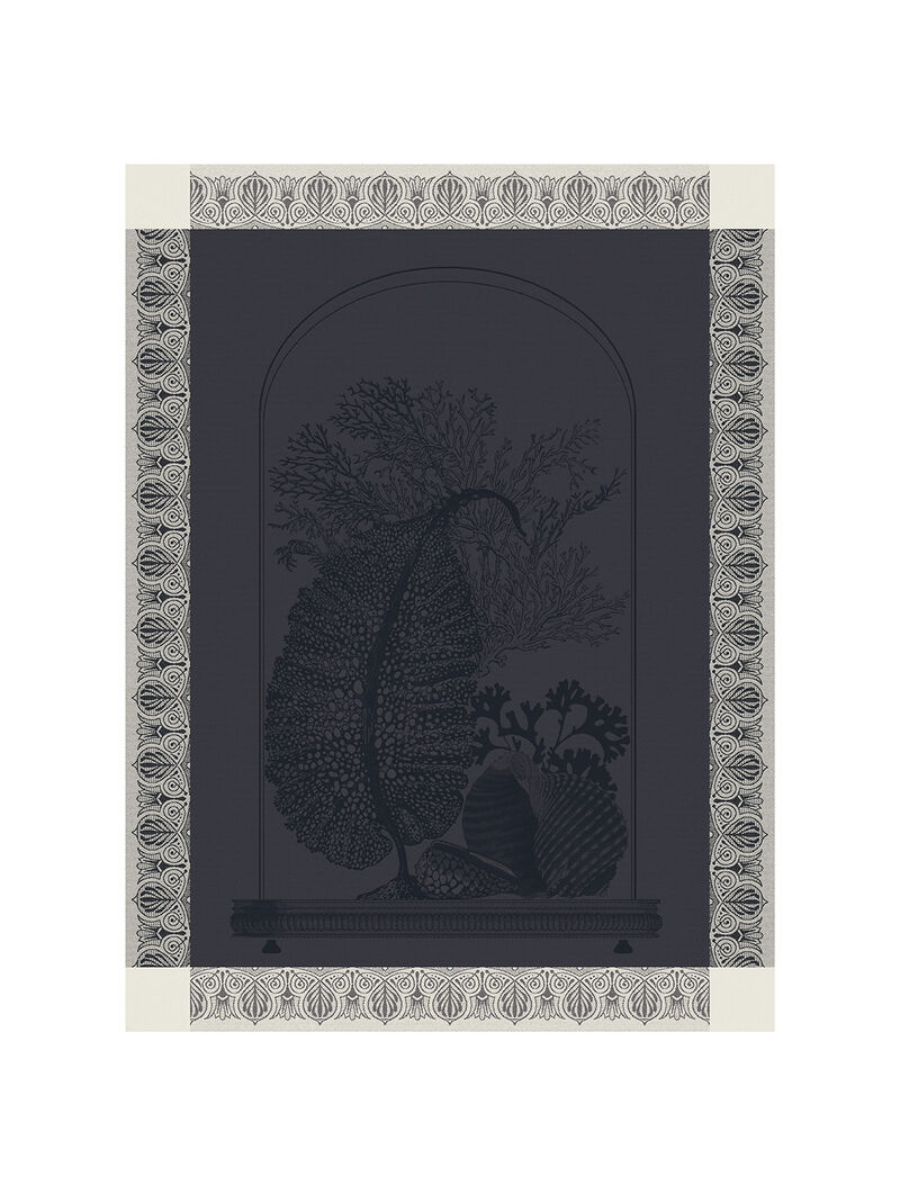 Torchon Curiosités Minérales Gris - Le Jacquard Français