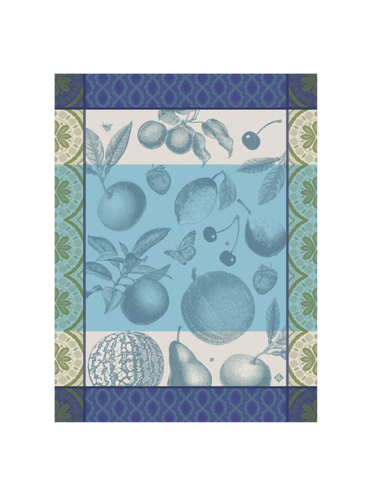 Blue Backcountry Tea Towel - Le Jacquard Français