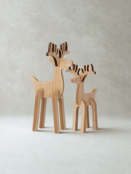 Simple wooden reindeer