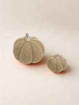 Citrouille en laine feutrée - Beige