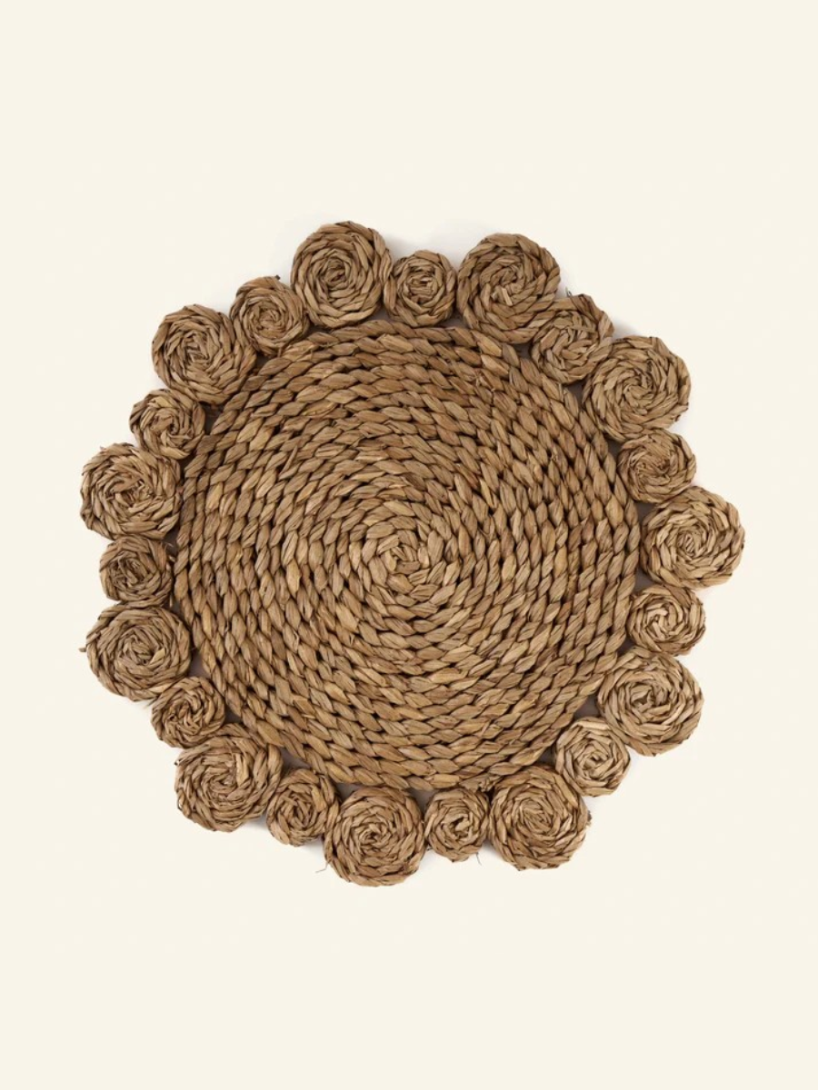 Napperon rond en fibres naturelles - Crusoë