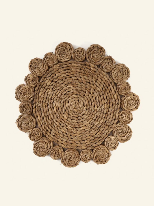 Round placemat made of natural fibers - Crusoe
