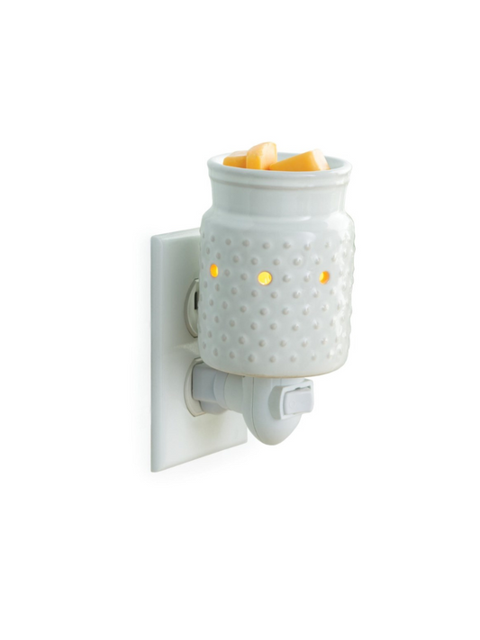 Wall Mounted Wax Warmer Diffuser - Studded White