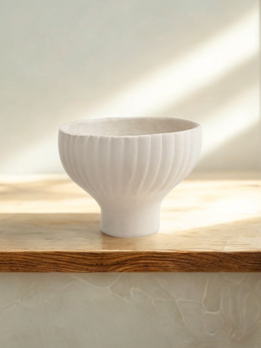 Pam bowl - Natural and white
