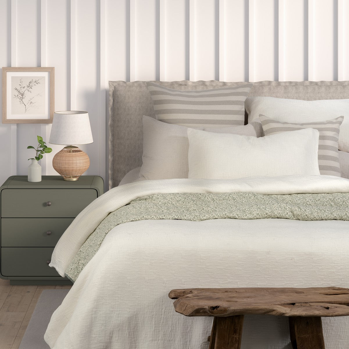 Lionel - Solid Cream Duvet Cover