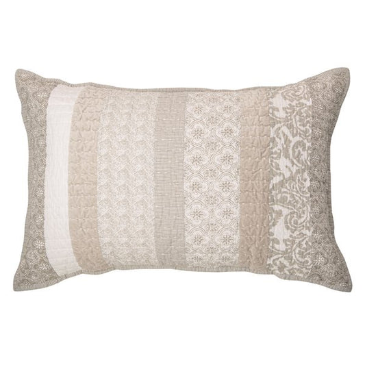 Lola - Ivory and taupe decorative pillow cover