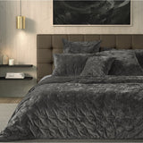 Lounge - Courtepointe en velours charcoal