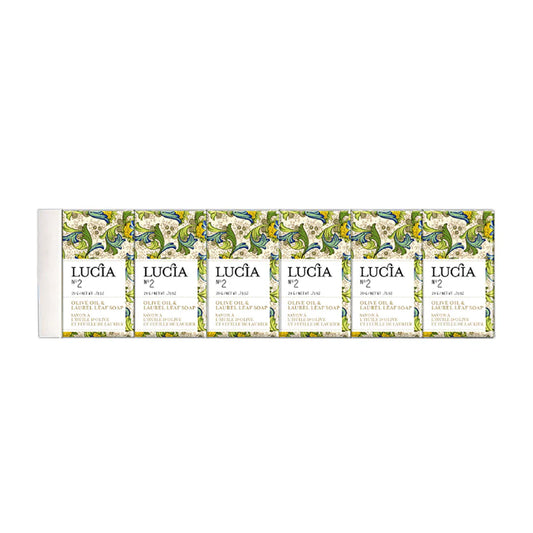 Gift box of 6 soaps N°2 olive oil and bay leaf - Lucia