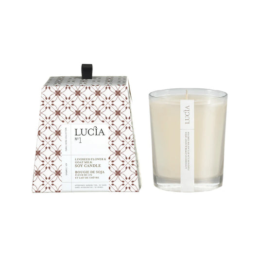 N°1 Soy candle Flax flower and goat's milk - Lucia