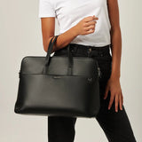 The Danyka - Black Vegan Leather Tote Bag