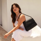 Le Marlène - 3-in-1 vegan leather handbag Black