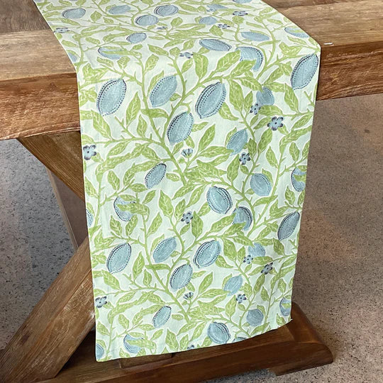 Mahogany Table Runner - Amalfi Green