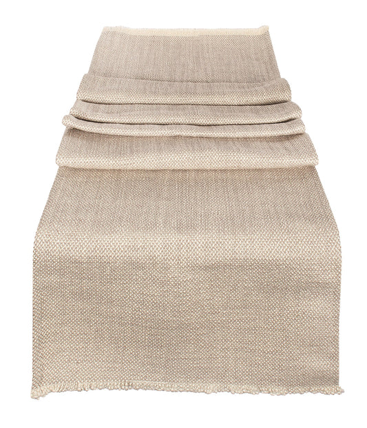 Beige Fringed Table Runner – 16x71