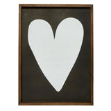 Tableau en Bois - Coeur Blanc