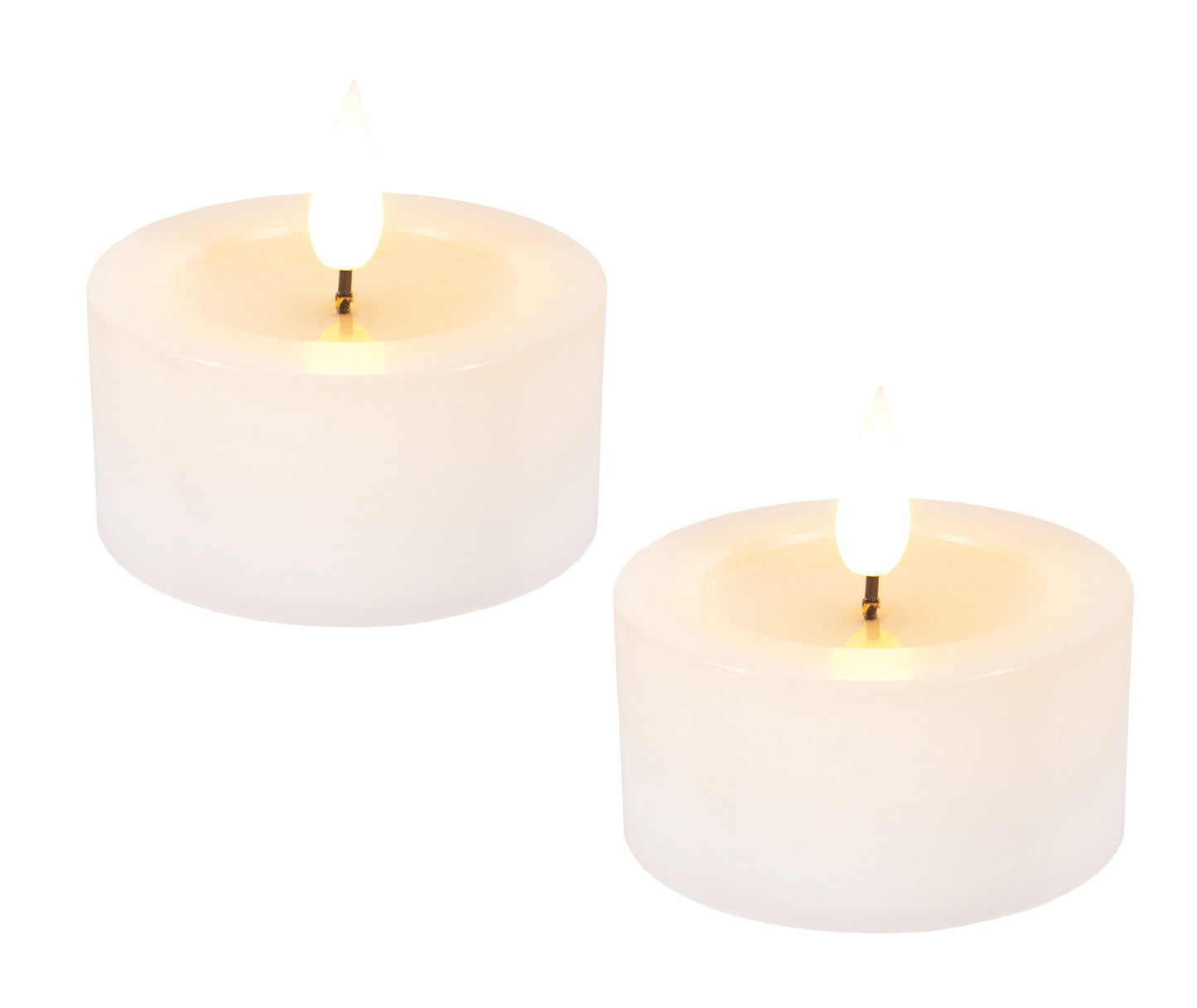 Ensemble de 2 bougie en cire DEL - blanche