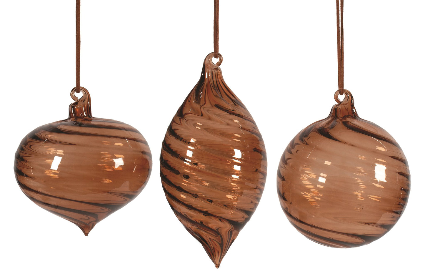 Ornement en verre clair ambre