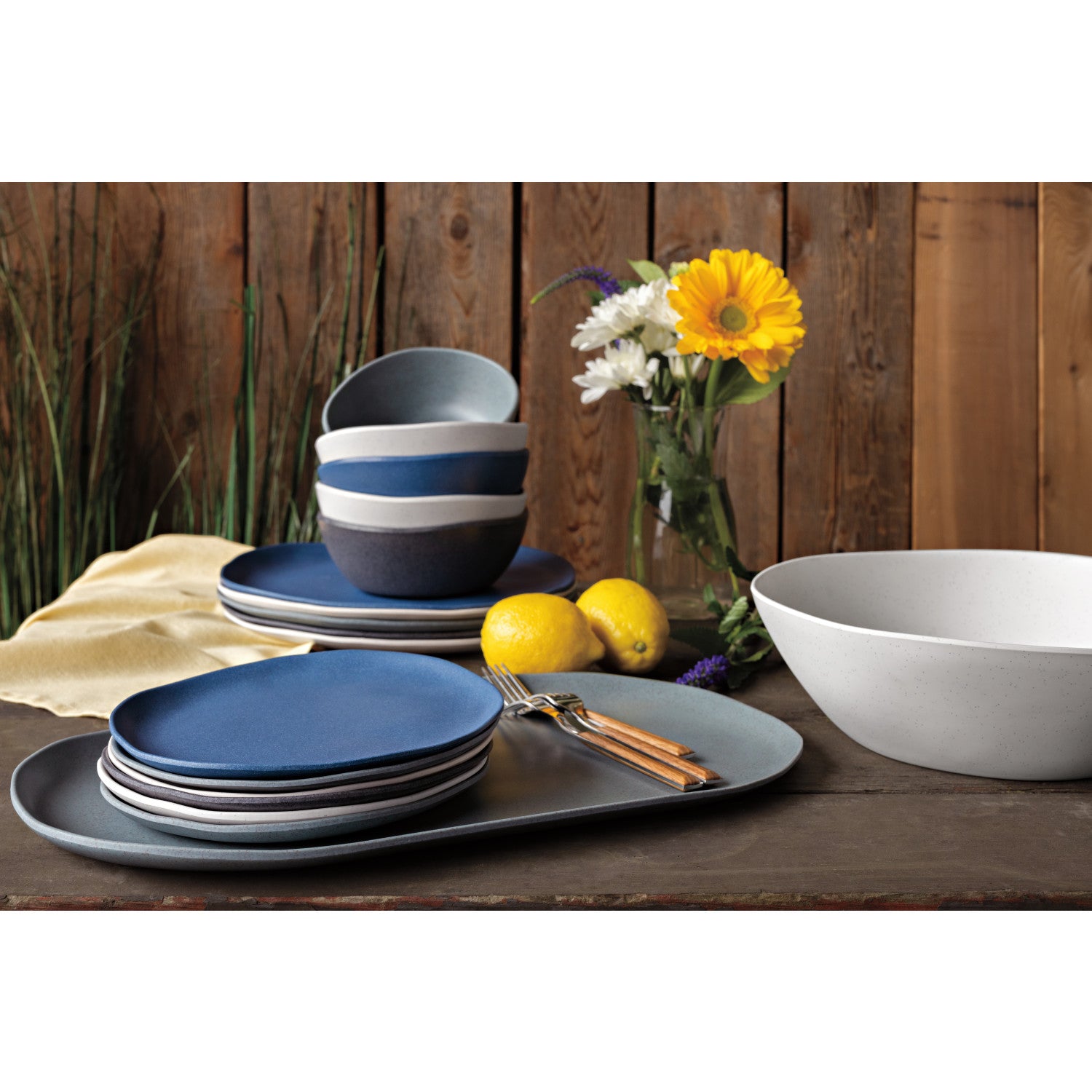 Fresco Melamine Serving Bowl – Graphite