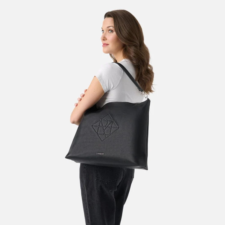 Le Nellie - Sac fourre-tout en cuir vegan Noir