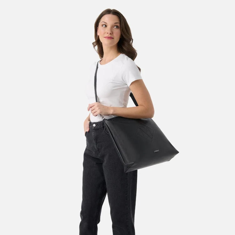 Le Nellie - Sac fourre-tout en cuir vegan Noir