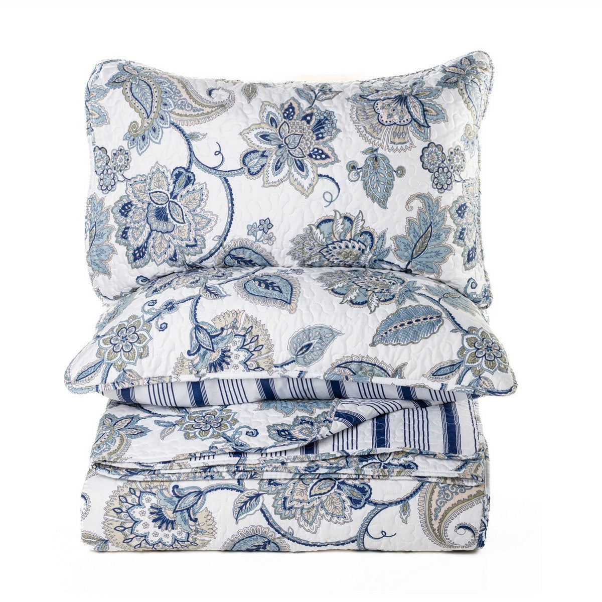 Nil - reversible navy and white quilt 