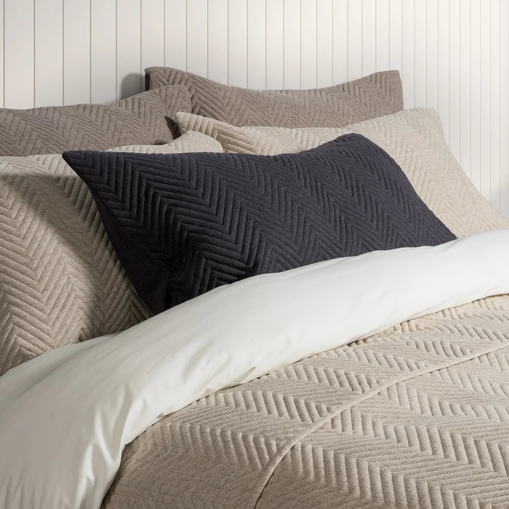 Nelson - ensemble courtepointe taupe