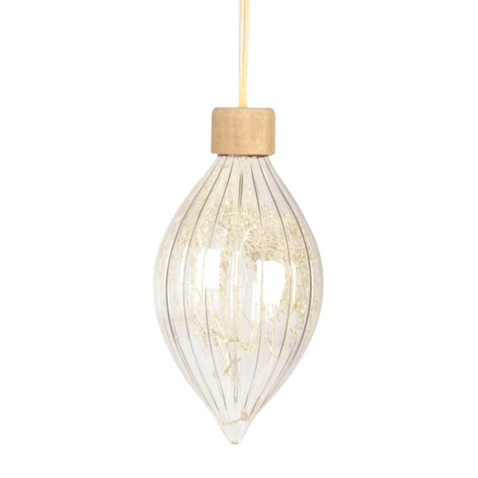 Ornament - Blown Glass and Wild Flowers