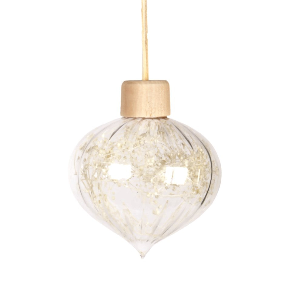 Ornament - Blown Glass and Wild Flowers