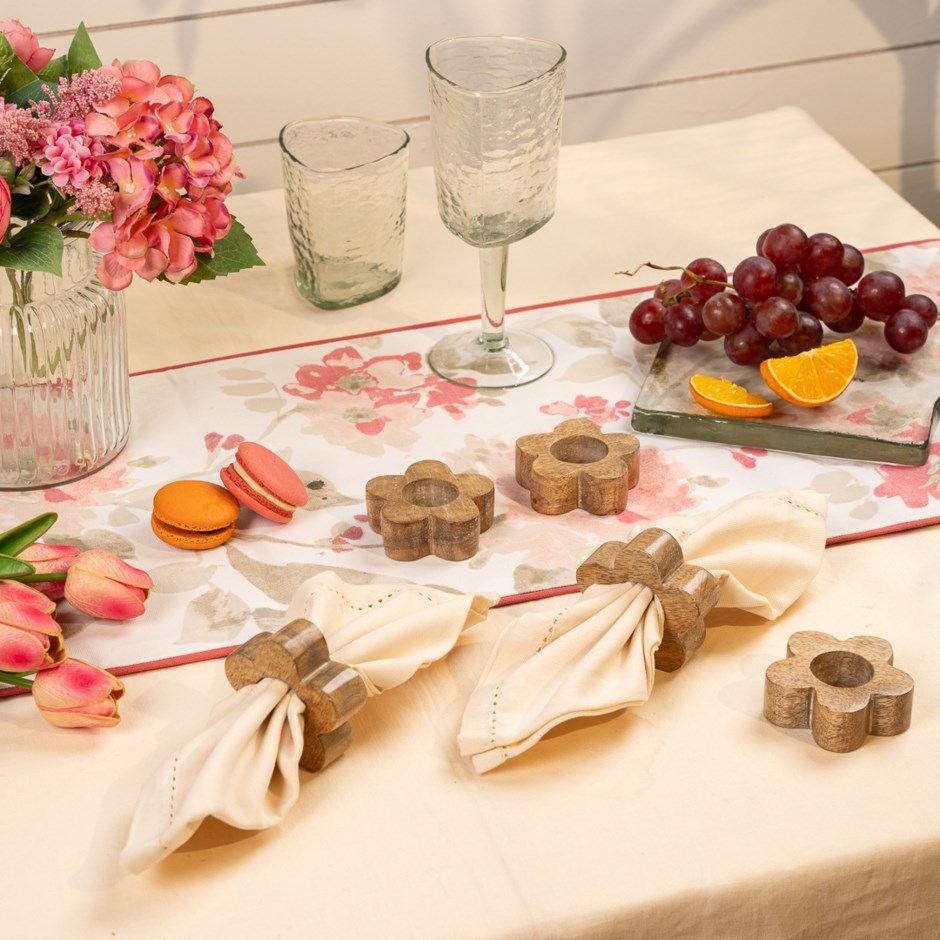 Myra Floral Napkin Ring Set