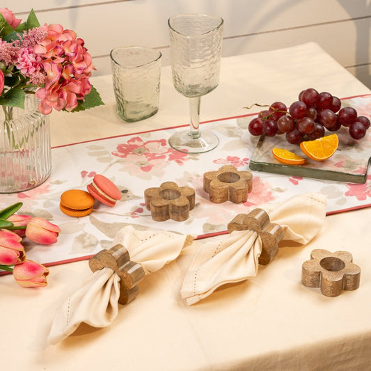 Myra Floral Napkin Ring Set