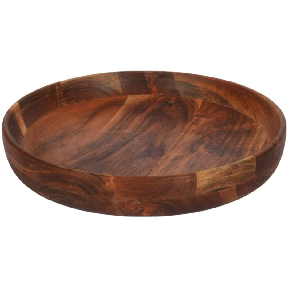 Lume Round Acacia Wood Serving Tray