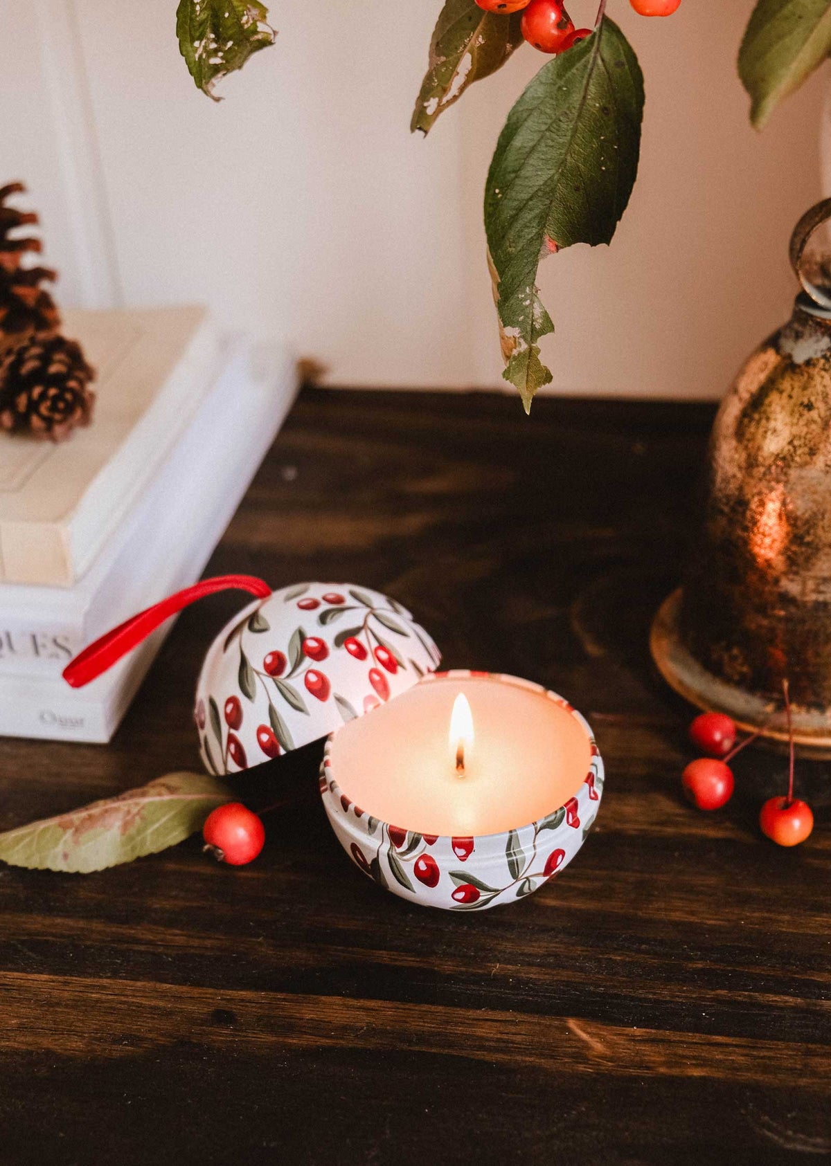 Spiced Cranberry Candle Ornament - Mimi &amp; August