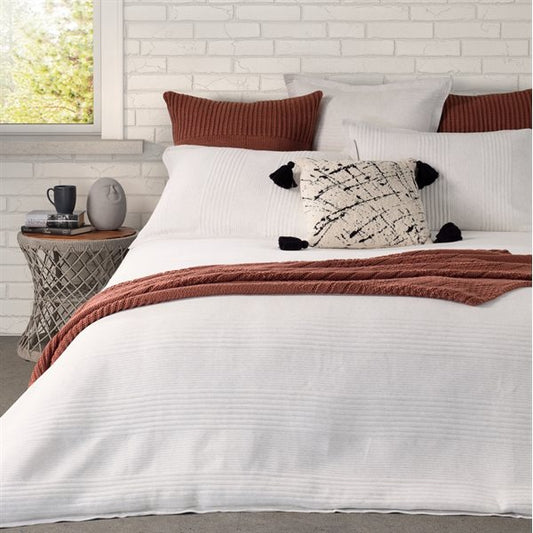 Suite - Cream cotton pique duvet cover 