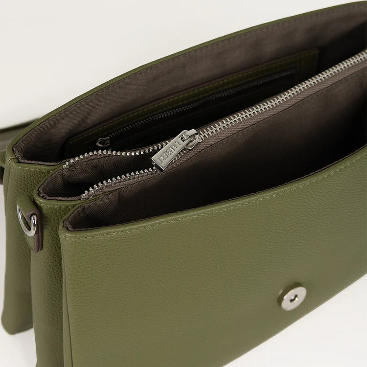 Le Valeria - Sac à main 3-en-1 en cuir vegan Olive