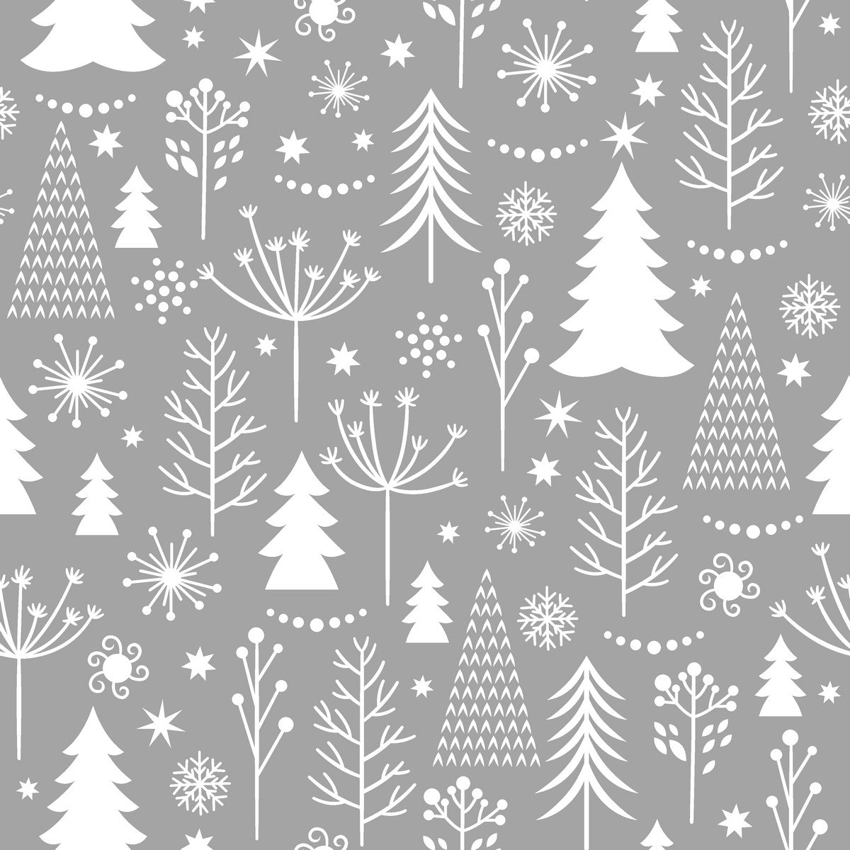 Winter - Nappe festive de Noël grise et blanche