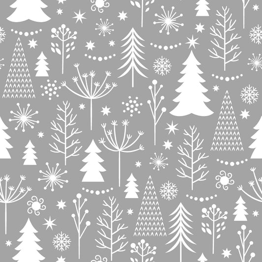 Winter - Nappe festive de Noël grise et blanche