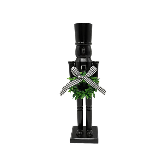 CASSE-NOISETTE EN BOIS SOLDAT 12 po SILHOUETTE NOIRE - Christmas forever