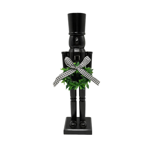 CASSE-NOISETTE EN BOIS 15 po SOLDAT SILHOUETTE NOIRE - Christmas forever