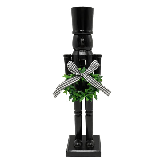 CASSE-NOISETTE EN BOIS 24 po SOLDAT SILHOUETTE NOIRE - Christmas forever