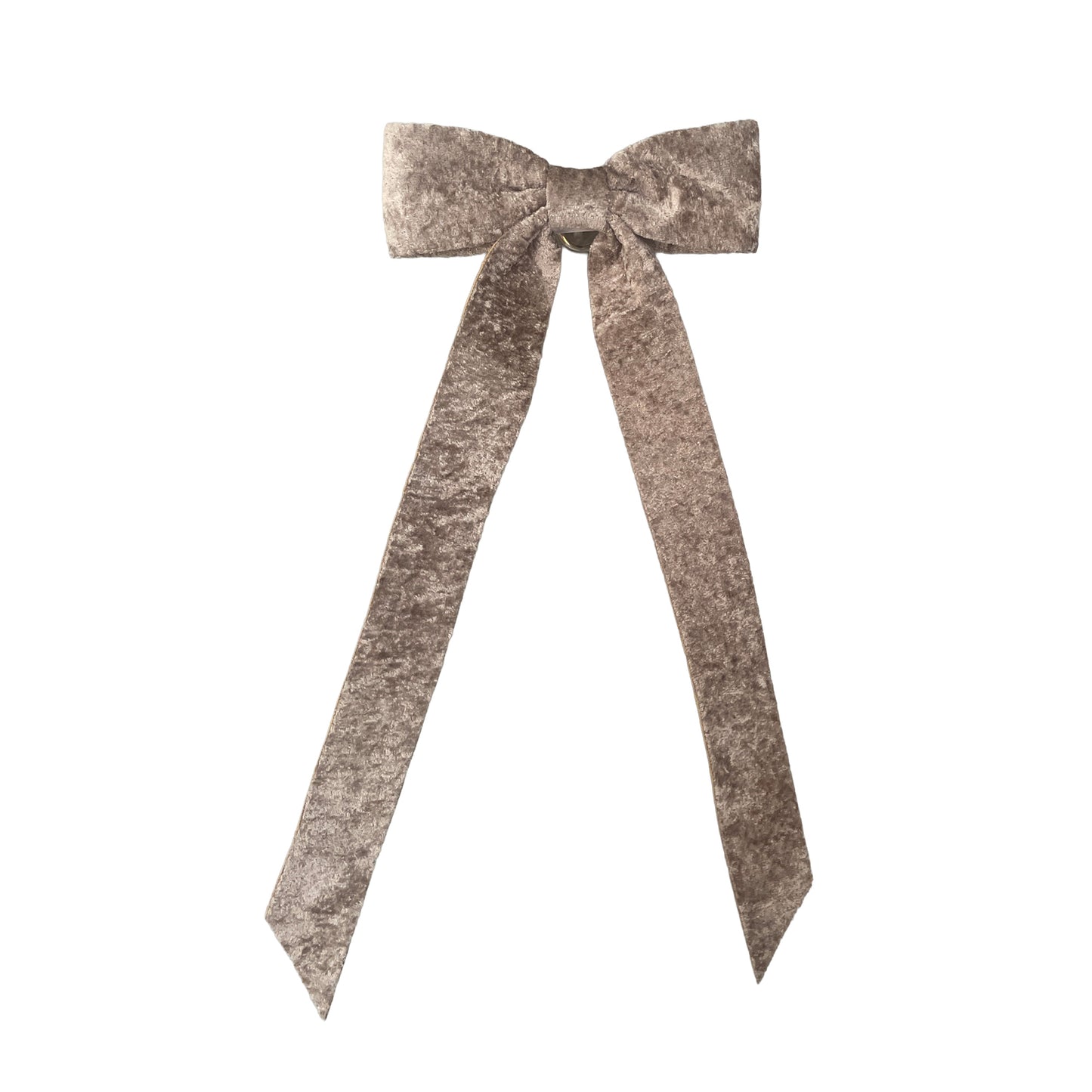 Boucle en velours longue - champagne