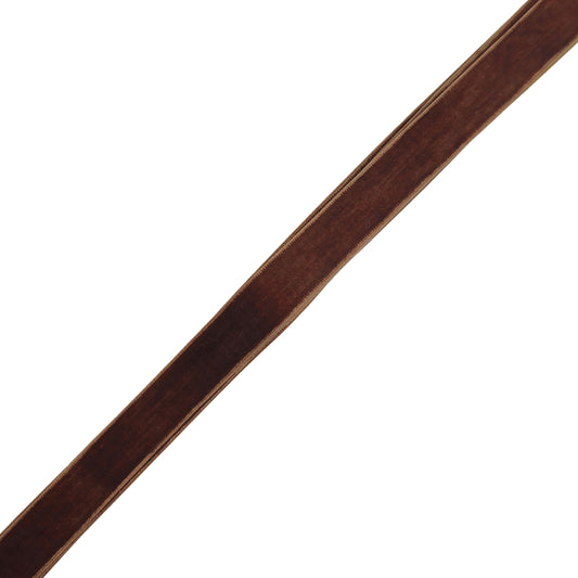 Ruban de velours mince - marron