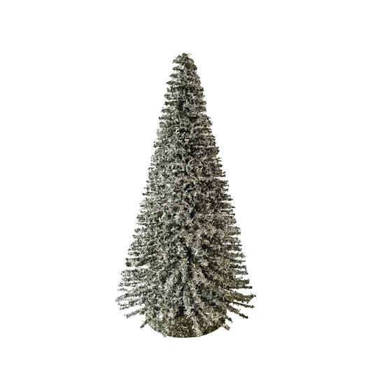 Arbre de Noël effet brosse givré - 8 po