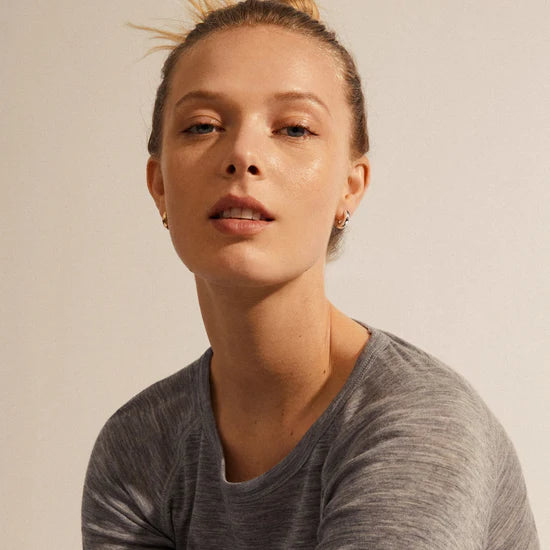 AICA Solid Hoop Earrings - Silver Plated