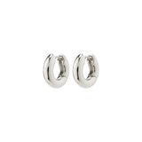 AICA Boucles d'oreille anneaux Massif - Plaqué Argent