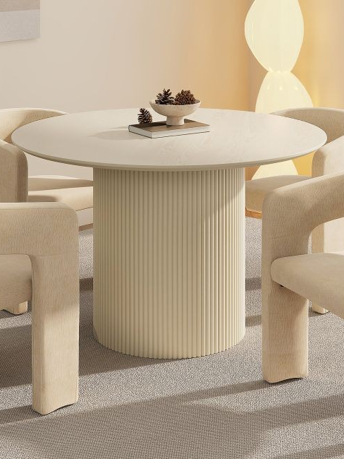 Ivory Round Dining Table - Tovas