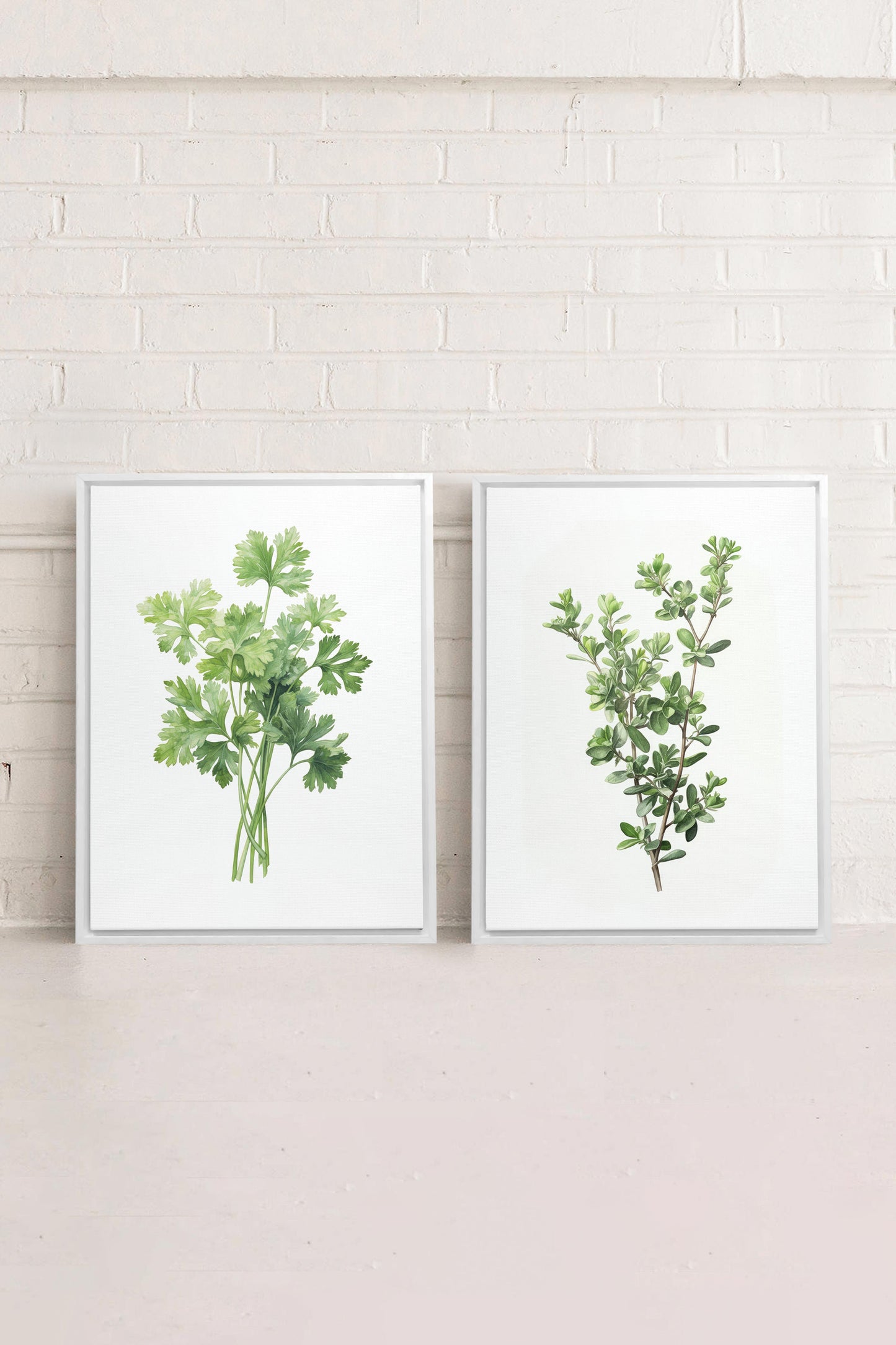 DUO FINES HERBES (2 Oeuvres sur toile étirée)
