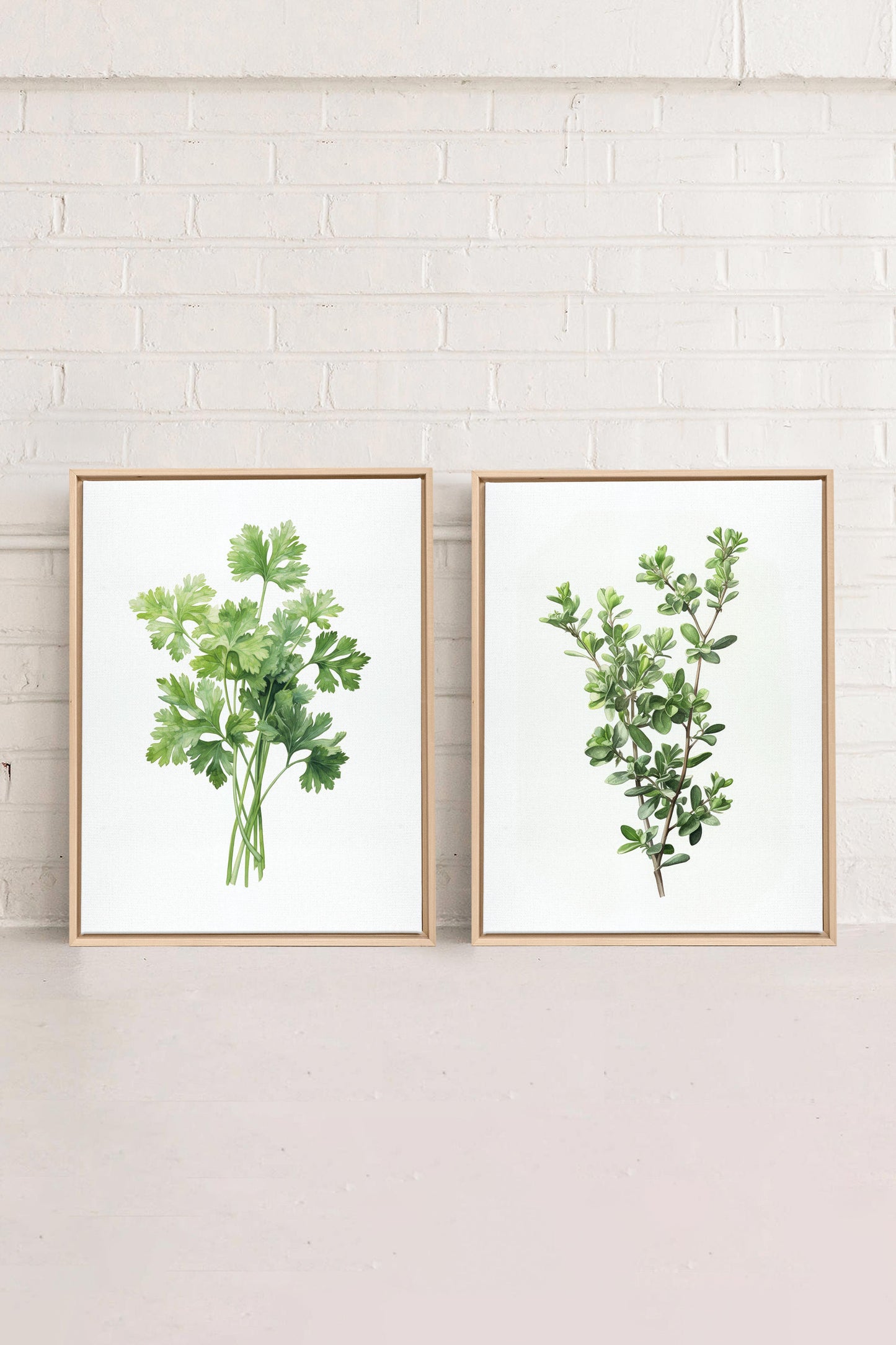 DUO FINES HERBES (2 Oeuvres sur toile étirée)