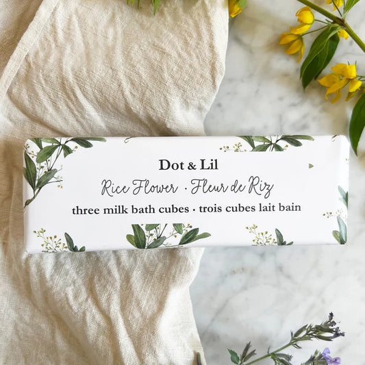 Box of three bath cubes - Rice flower
