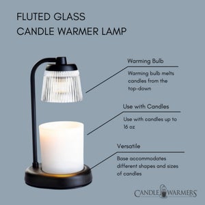 Lampe chauffe- bougie cannelée