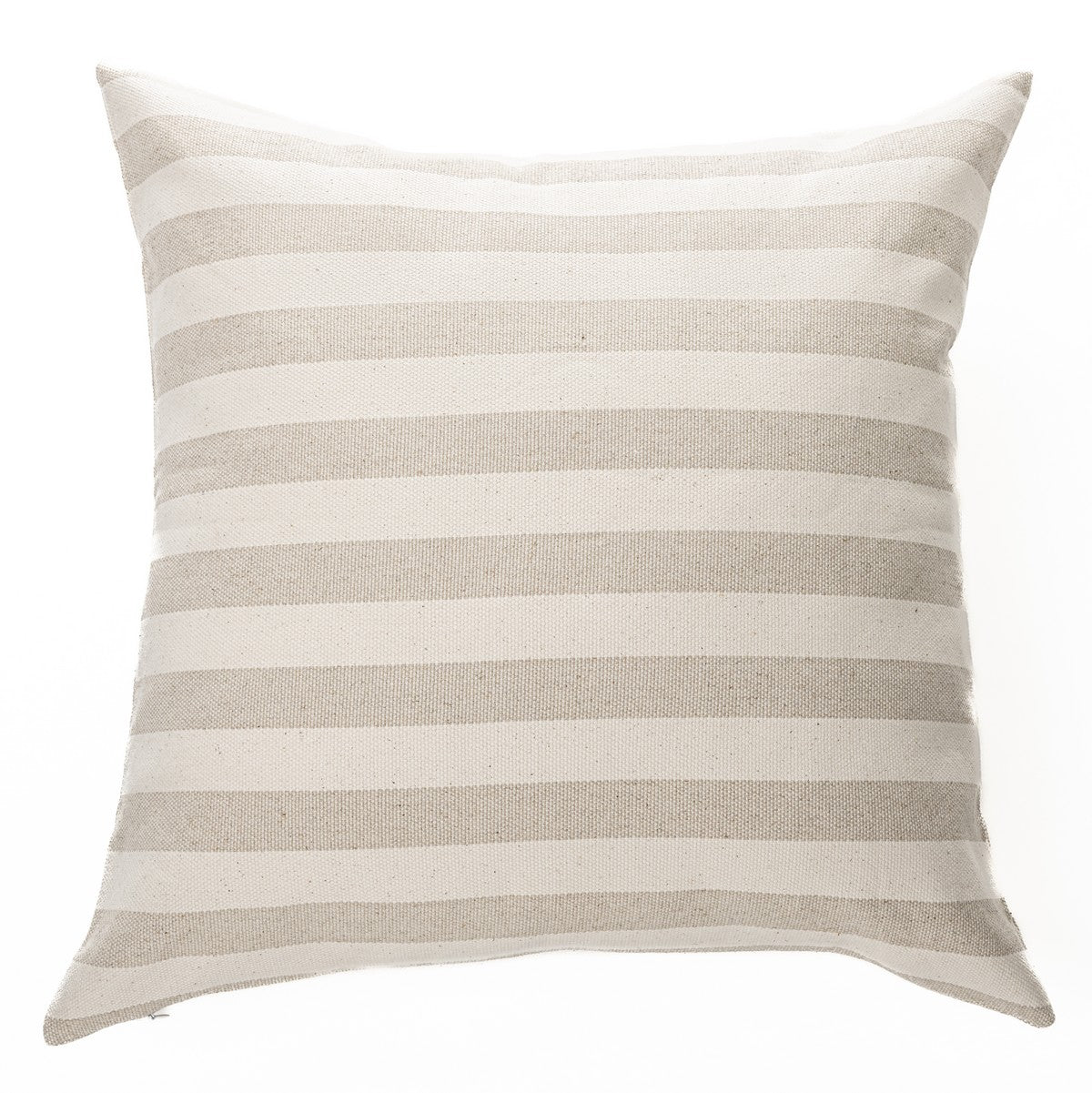 Dina - Cream and Taupe Striped Euro pillow