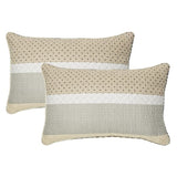 Ethan - Couvre oreiller décoratif gris et taupe